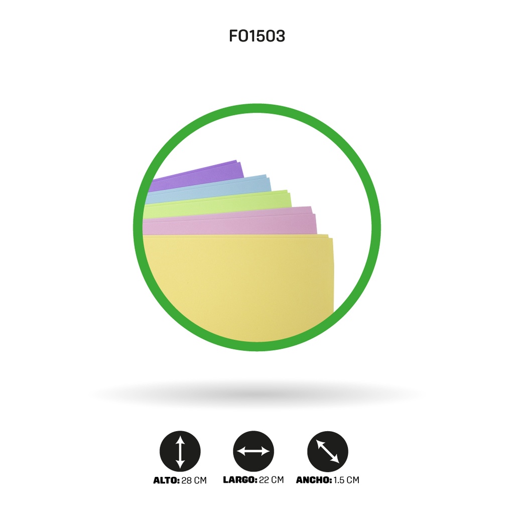 FOAMY CARTA AH ROYAL COLORES PASTEL SURTIDOS [FO1503]