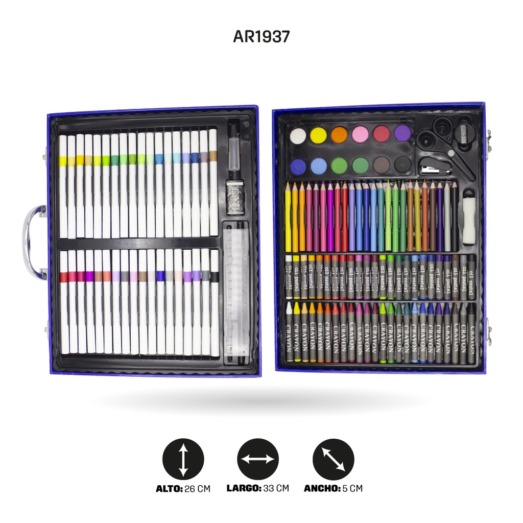 SET DE ARTE MALETA CON MARCADORES ACRILICOS 150PCS [PAC5403]