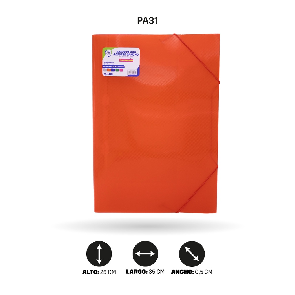 CARPETA AH ROYAL OFICIO GANCHO Y RESORTE POLICOVER 48 MICRAS [PAC70202-PAC5346]
