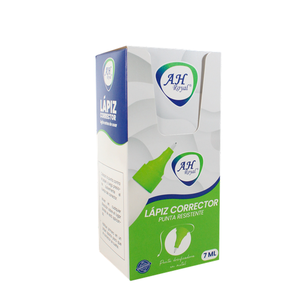 CORRECTOR AH ROYAL DE 7 ML PACA X 48 (DISPLAY X 12 UNDS)