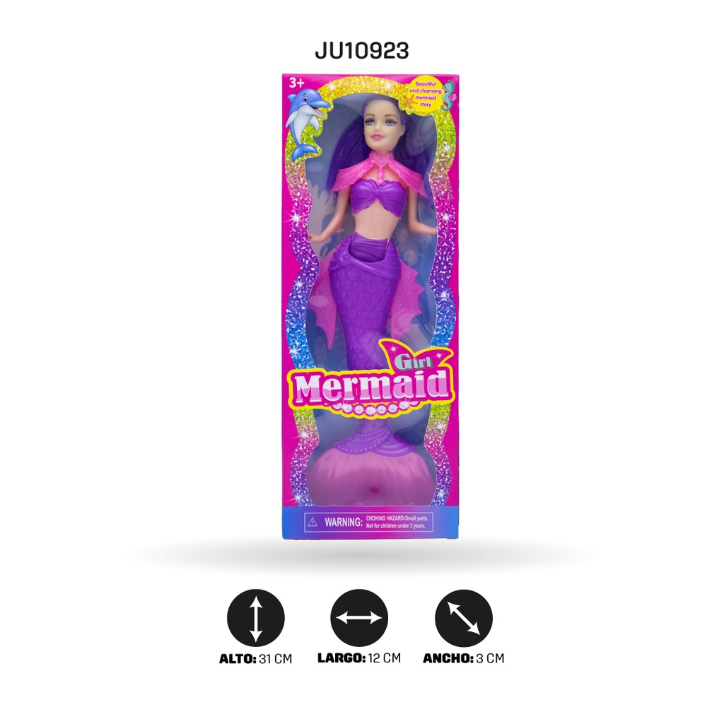 BARBIE DE CUERPO COMPLETO DE 11,5 PULGADAS SIRENA [02024-3]