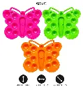 PALETA NACIONAL PLASTICA DE COLORES FIGURA MARIPOSA [] 