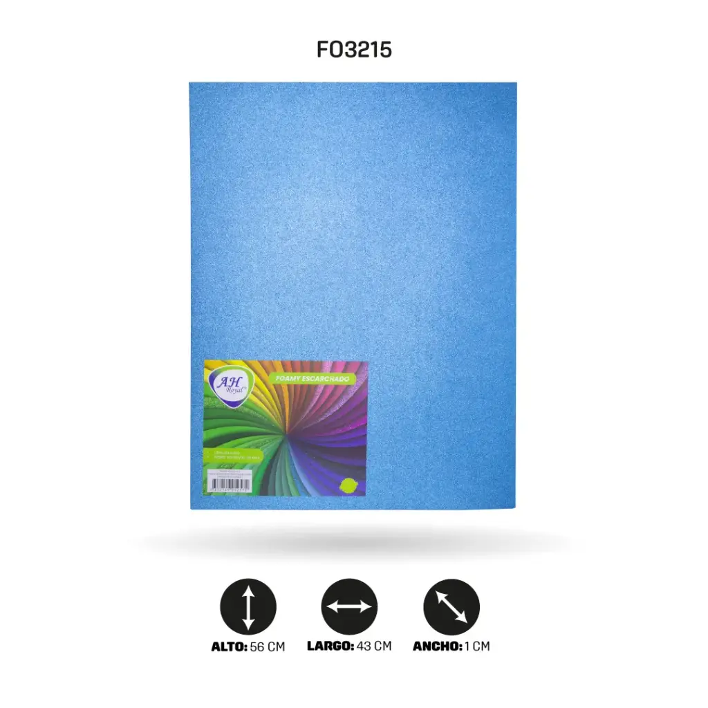 FOAMY 4 CARTAS AH ROYAL ESCARCHADO AZUL CLARO X 10 UNDS [AH29100315-3215-AH29100315-AH21100315]