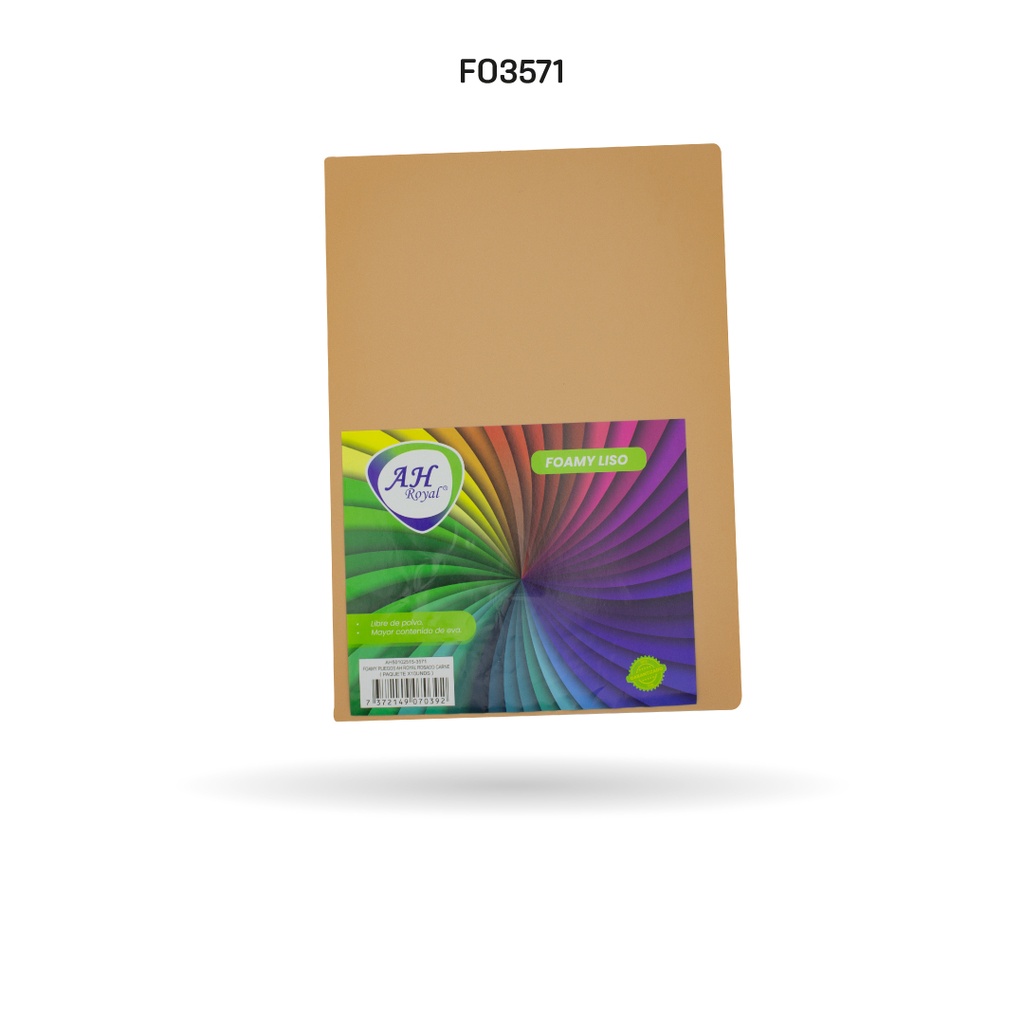 FOAMY PLIEGO AH ROYAL ROSADO CARNE X 10 UNDS [AH50102515-3571]
