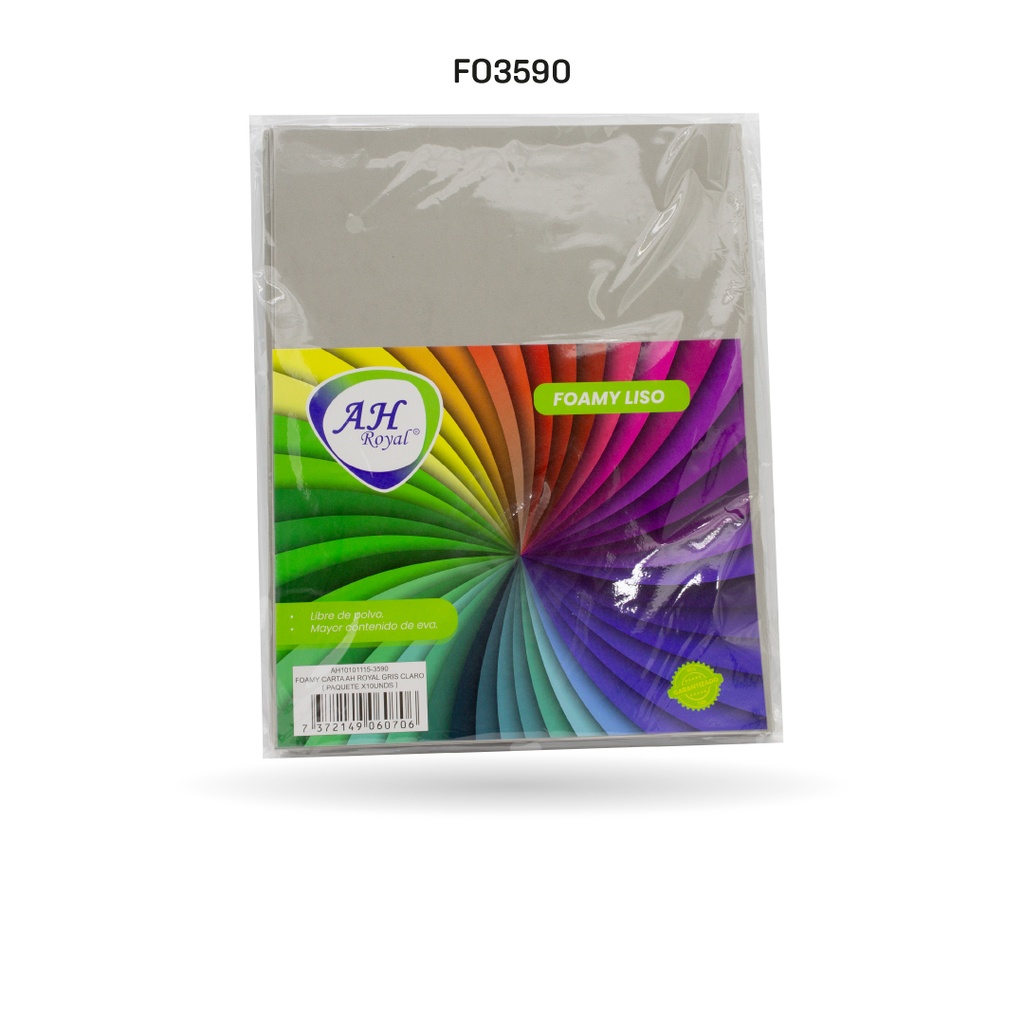 FOAMY CARTA AH ROYAL GRIS CLARO X 10 UNDS [PAC40270-3590-AH10101115]
