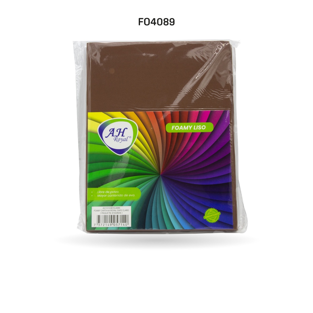 FOAMY CARTA AH ROYAL CAFE CLARO X 10 UNDS [AH10103815-4089-AH10103815-PAC40282-4089]