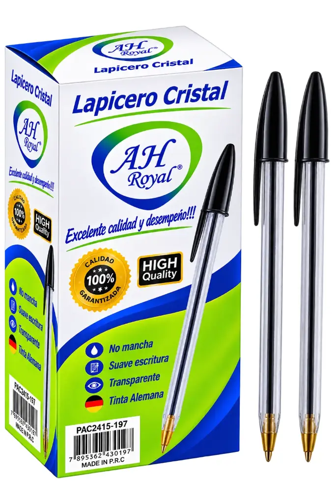 BOLIGRAFO AH ROYAL CRISTAL  NEGRO X1 []