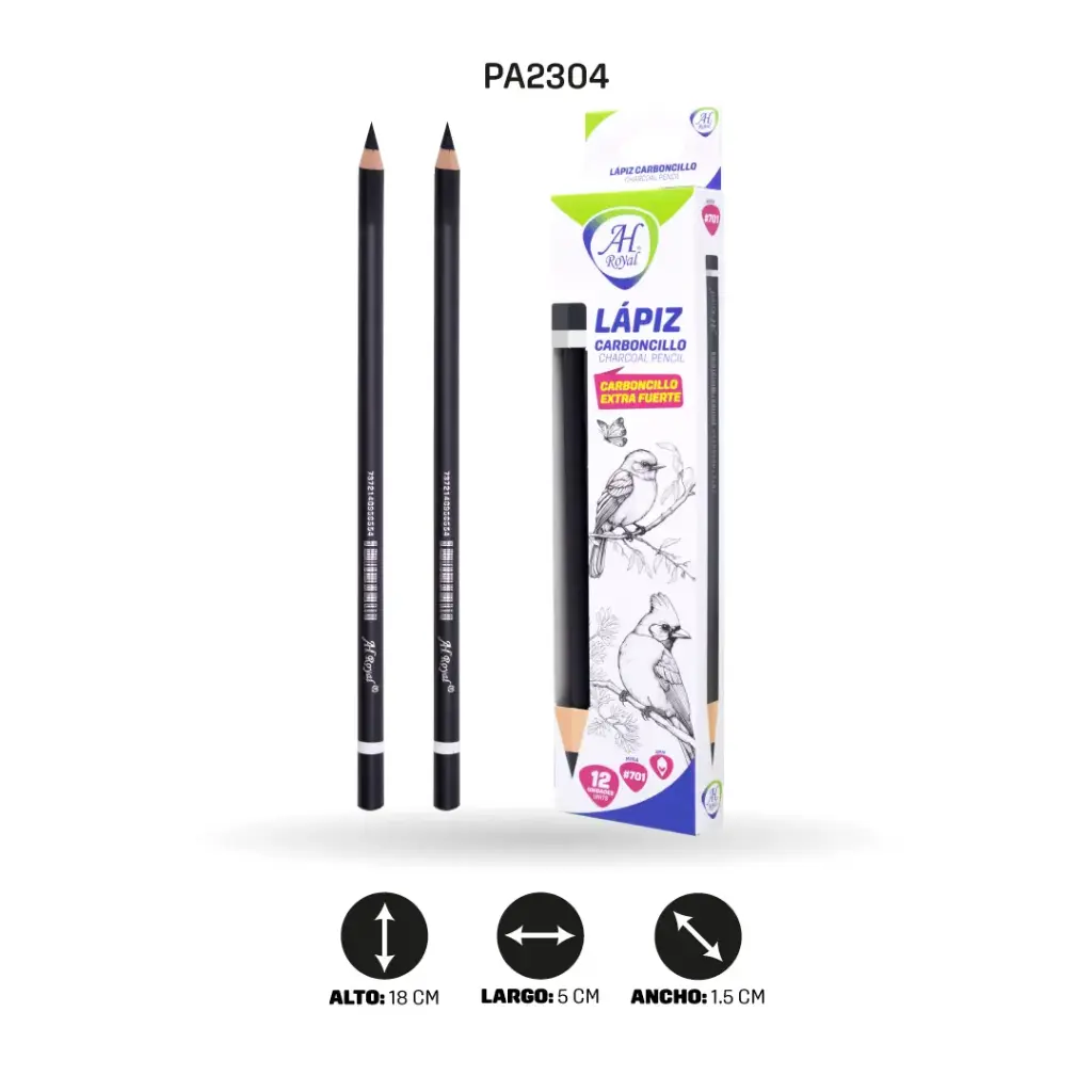 LAPIZ AH ROYAL CARBONCILLO DISPLAY X 12 UND [PAC30070-2304]