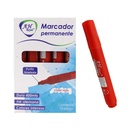 MARCADOR AH ROYAL PERMANENTE BISELADO ROJO [PAC70576-2568] DISPLAY X 10