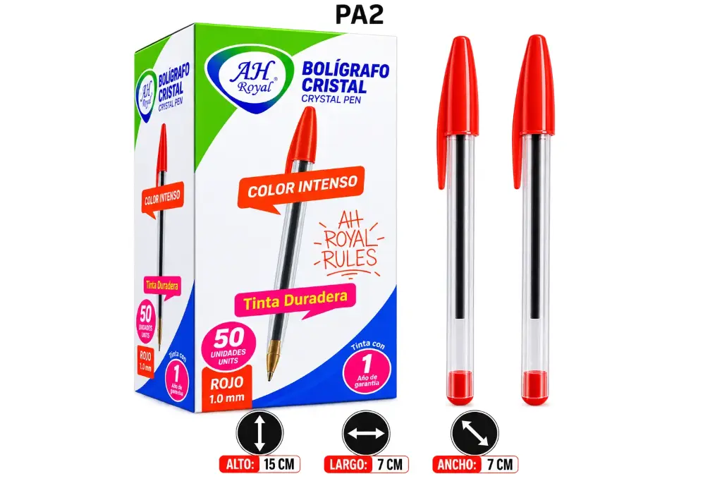 BOLIGRAFO AH ROYAL CRISTAL ROJO  []