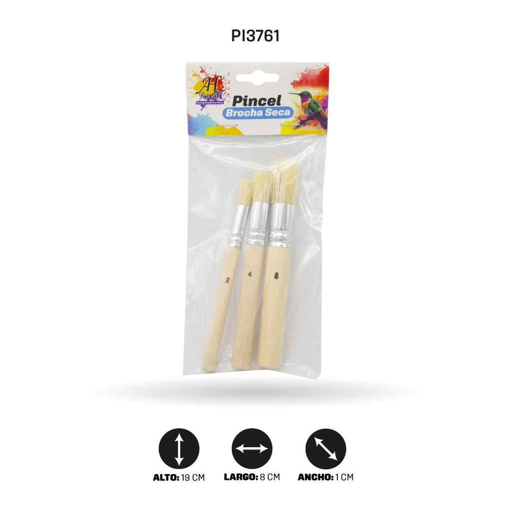 PINCEL AH ROYAL BROCHA SECA A0501 X3 [PAC70064-3761]