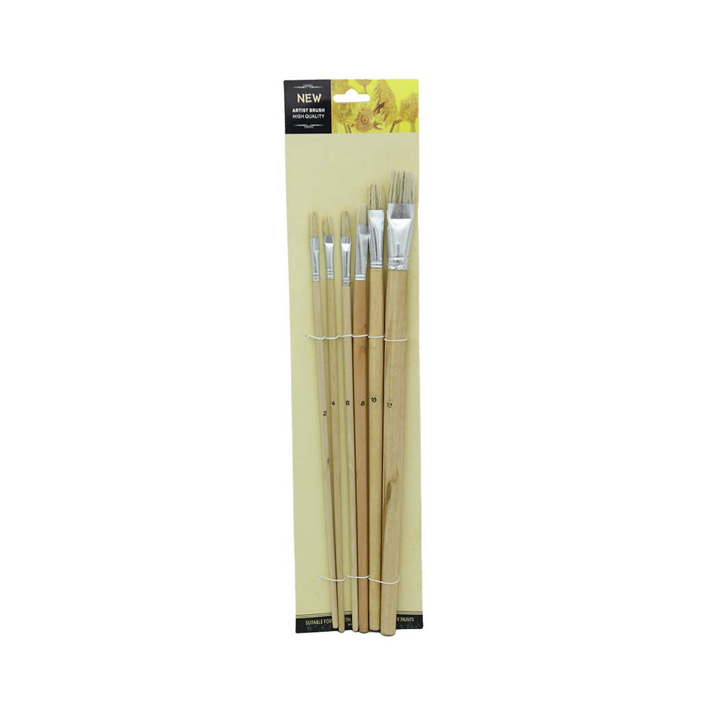 PINCEL CHINO PLANO JUEGO DEL 2 AL 12 X6 [PAC70055-4189]