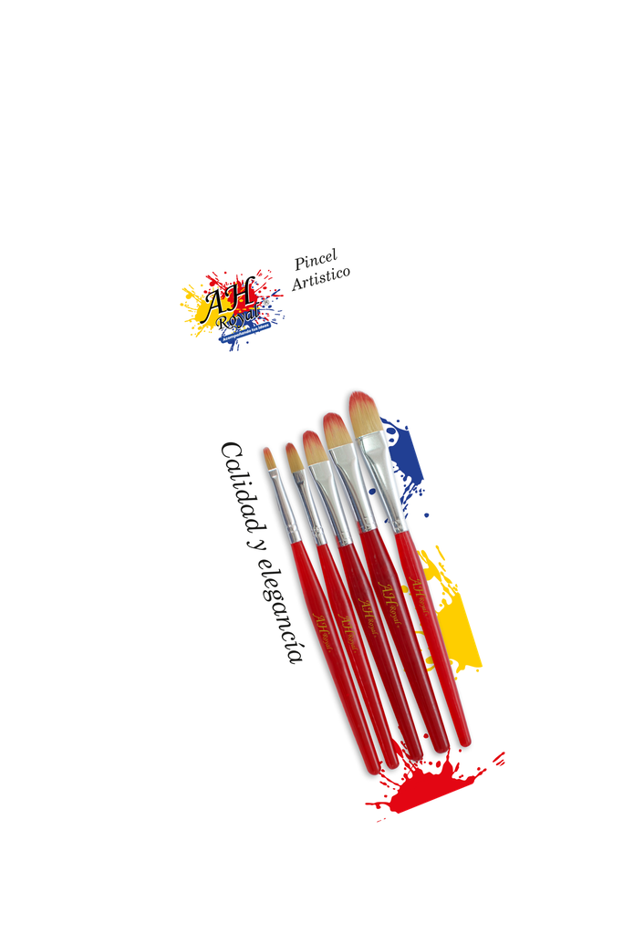 PINCEL AH ROYAL JUEGO ACRILICO LENGUA DE GATO X5  [PAC20083-706]