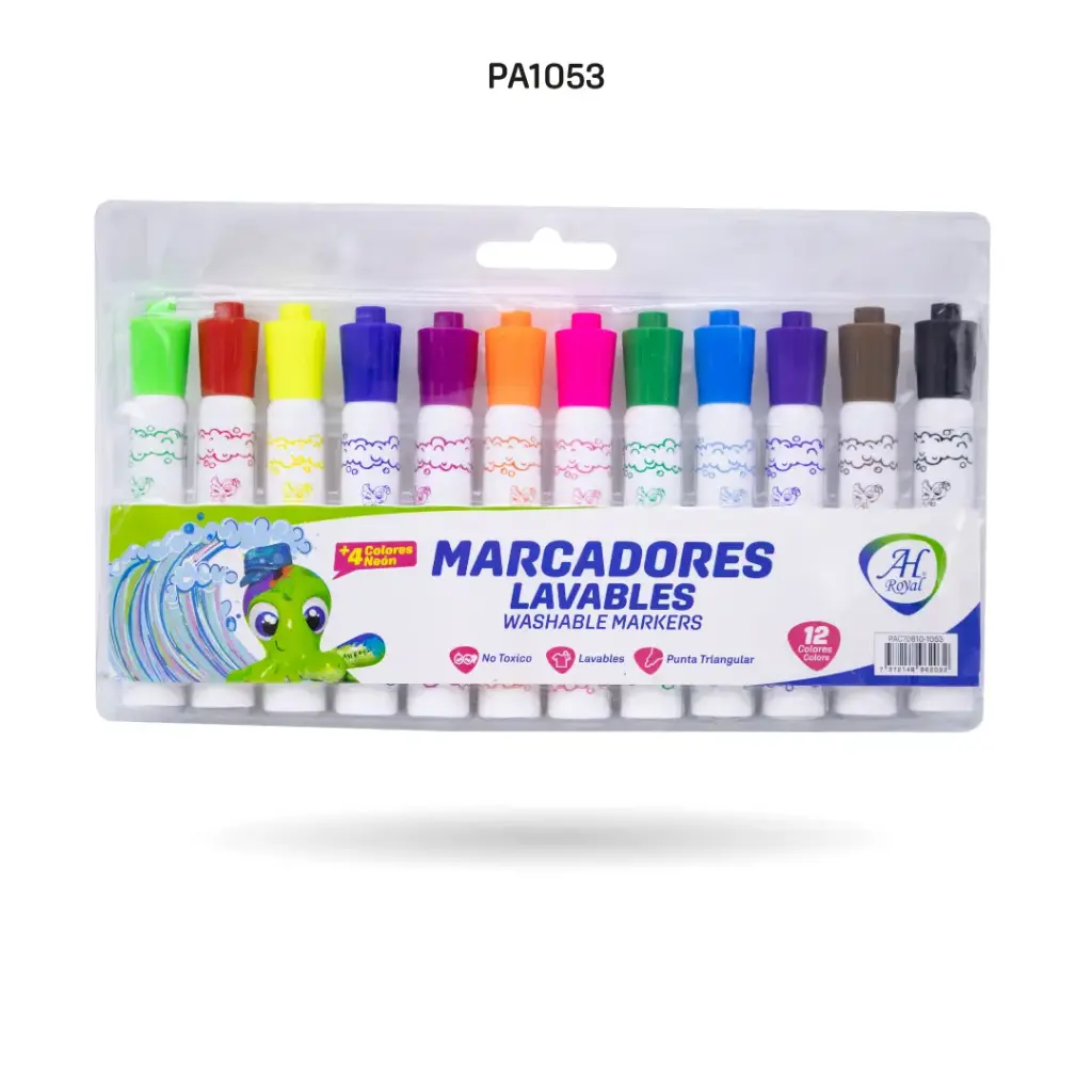 MARCADOR AH ROYAL LAVABLE X 12 UND [PAC70610-1053]