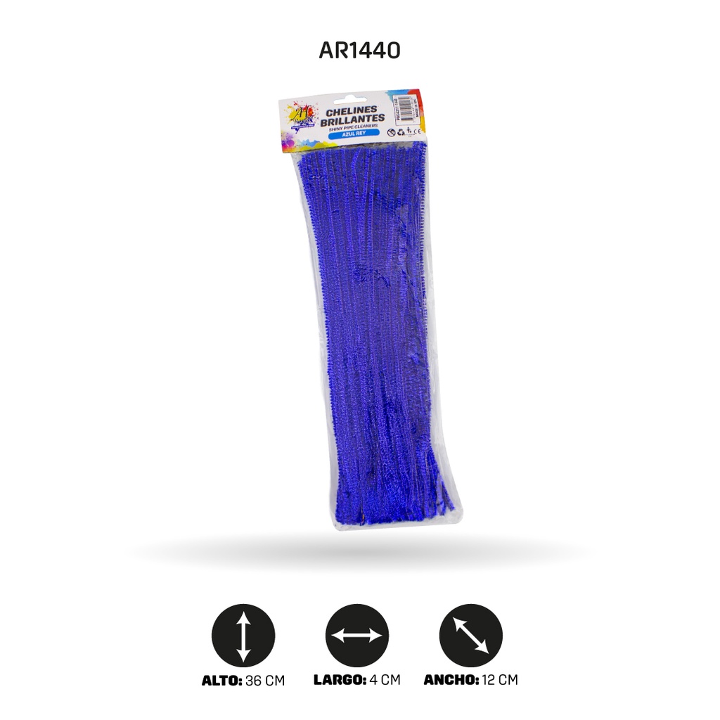 CHELINES BRILLANTES AZUL REY A084 X 100 [PAC4311]