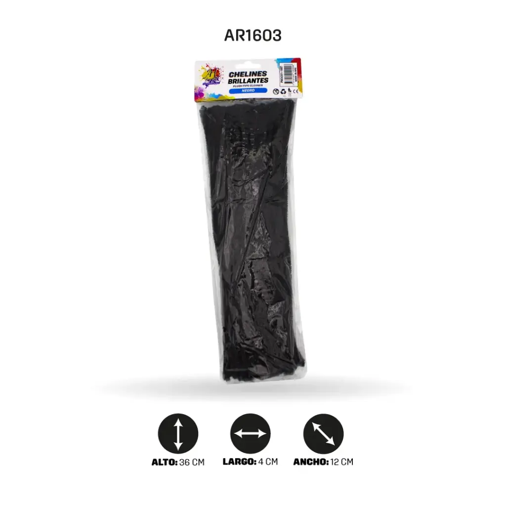 CHELINES BRILLANTES NEGRO A091BOLSA X 100 [PAC4316]
