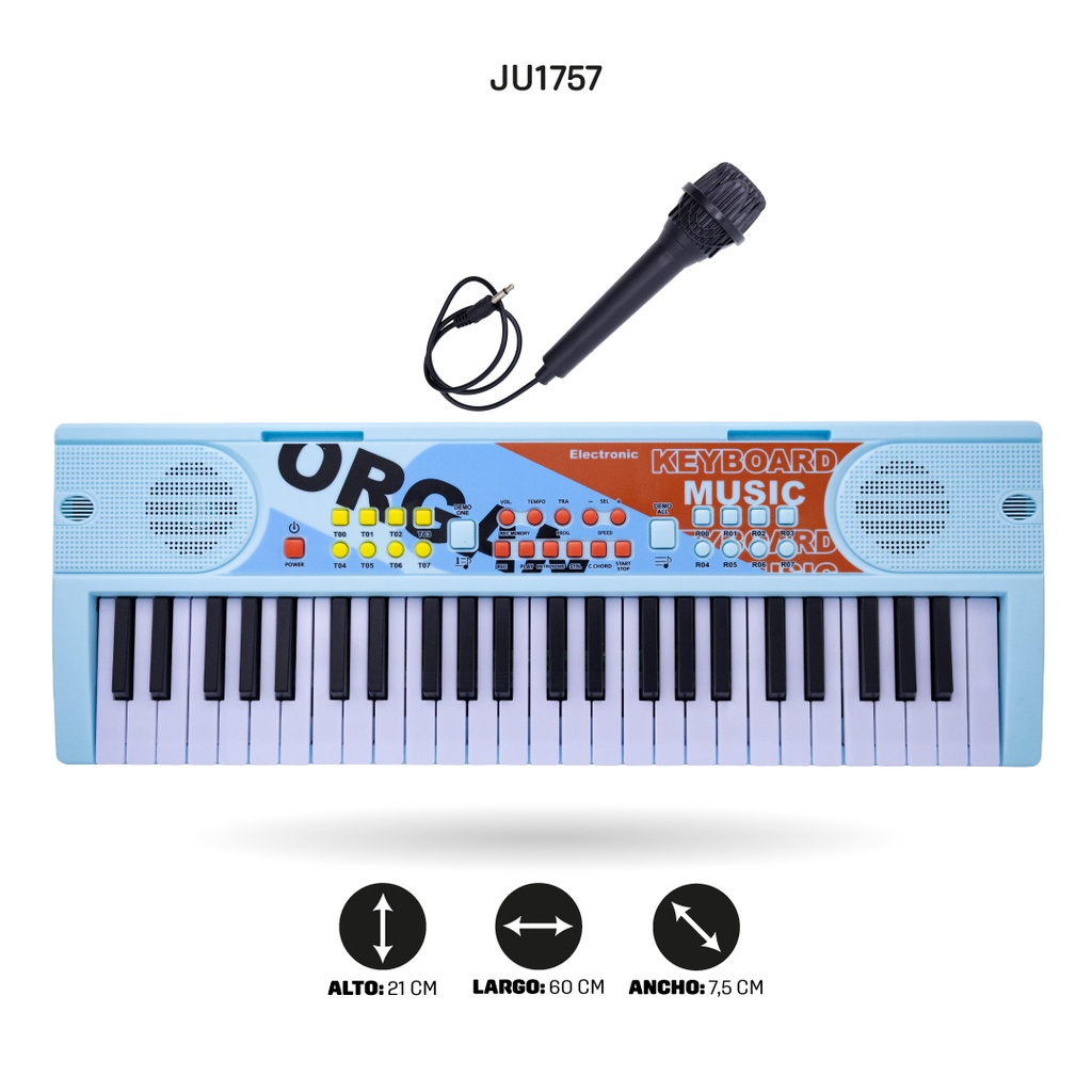 TECLADO CON MICRÓFONO Y ALIMENTACIÓN USB [BX-1687]