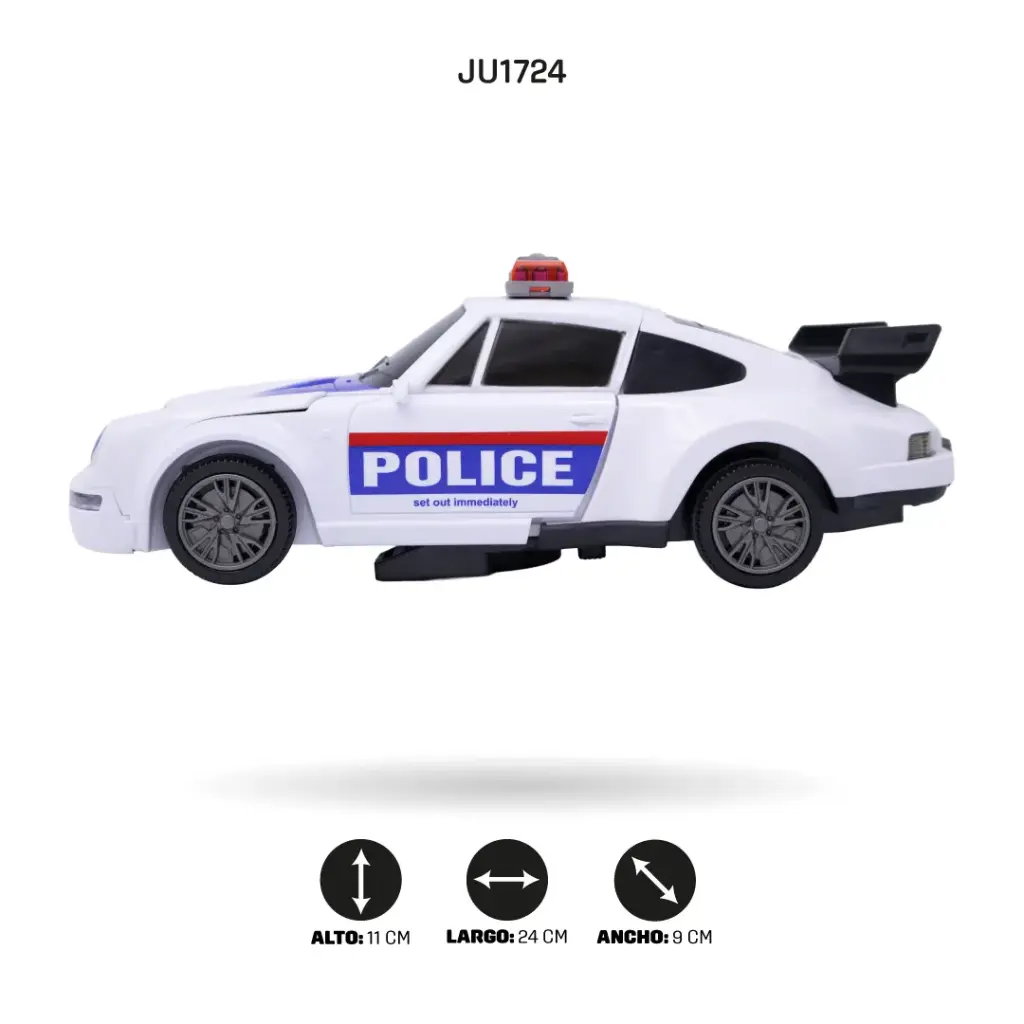 VEHICULO DEPORTIVO DE POLICÍA CON LUCES Y SONIDO (SPRAY) [FS238-28]