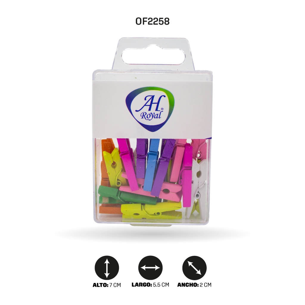 CLIP DE MADERA DE COLORES BLISTER ACRILICO [PAC4407] [PAC2393-4514]