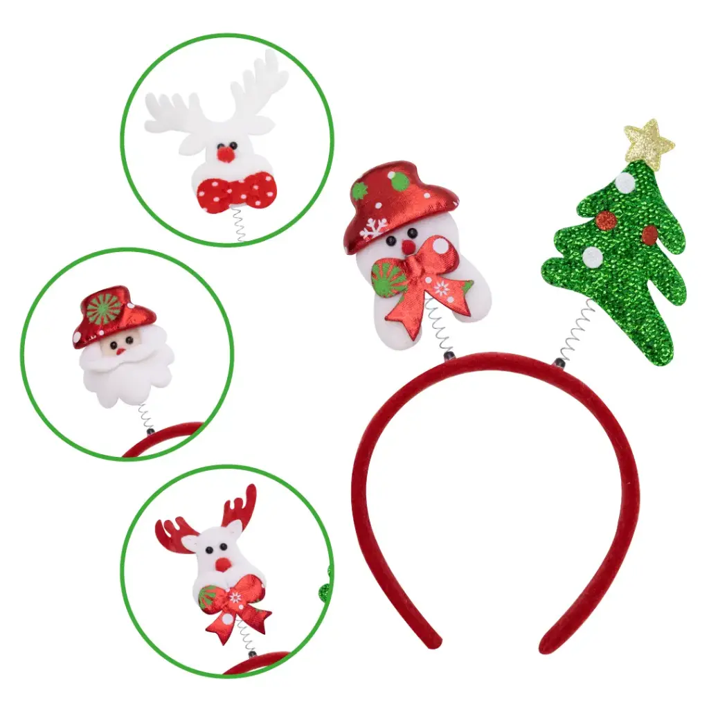 DIADEMA CON ÁRBOL DE NAVIDAD -10 BOX/12 [PAC4932]