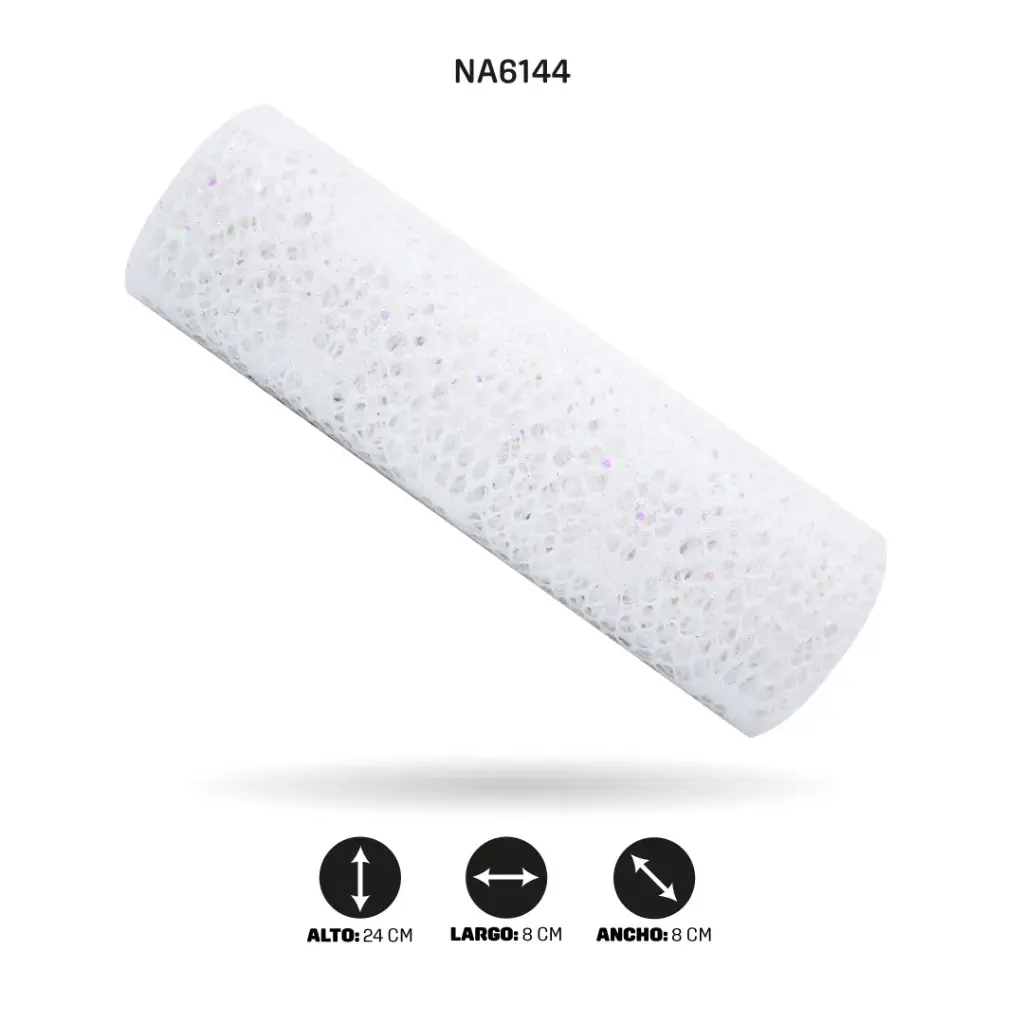 MALLA 24cm x 5y BLANCO TORNASOL [PAC5063]