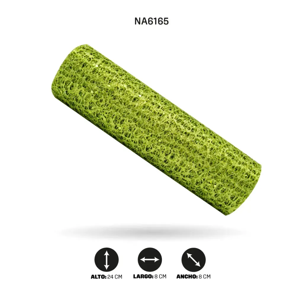 MALLA 24cm x 5y VERDE LIMA BRILLANTE [PAC5094]