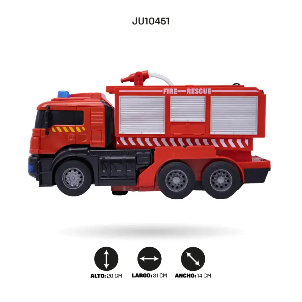 TRANSFORMERS CARRO DE BOMBEROS CON RADIOCONTROL Y CARGADOR USB [828-5]