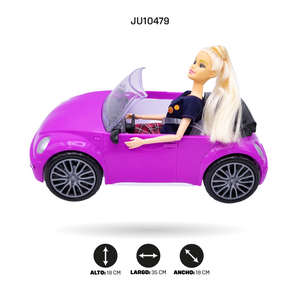CARRO ESCARABAJO CONVERTIBLE CON CONDUCTOR DE 11 PULGADAS [R468-A]