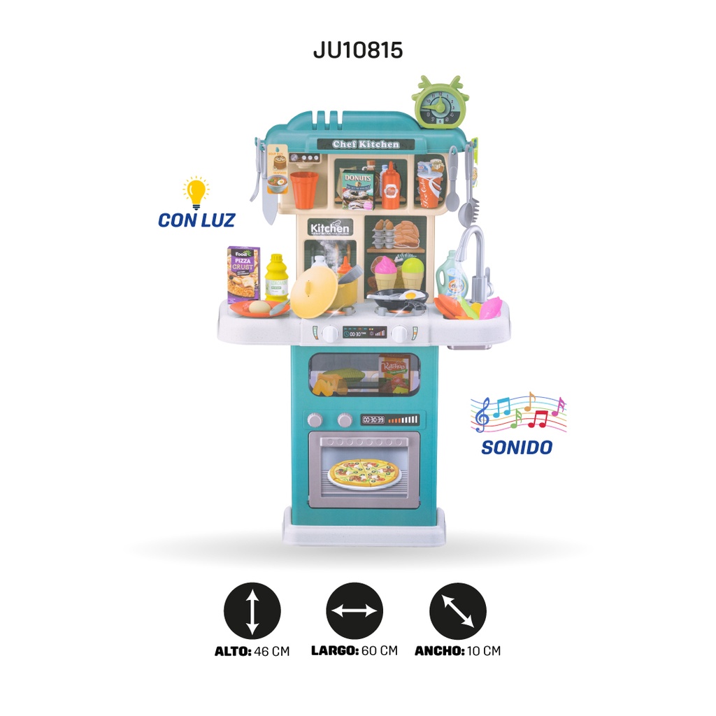 COCINA CON LUZ, SONIDO Y ACCESORIOS [922-184]