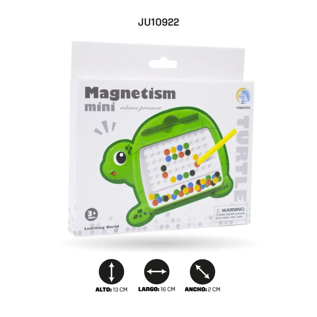 TABLERO CON CUENTAS MAGNÉTICAS FIGURA TORTUGA [YM-81]