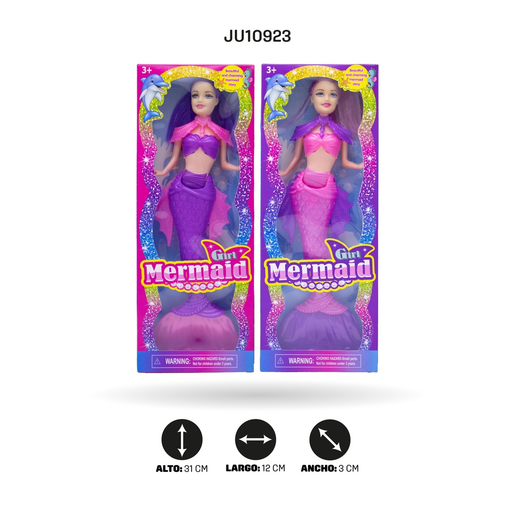 BARBIE DE CUERPO COMPLETO DE 11,5 PULGADAS SIRENA [02024-3]
