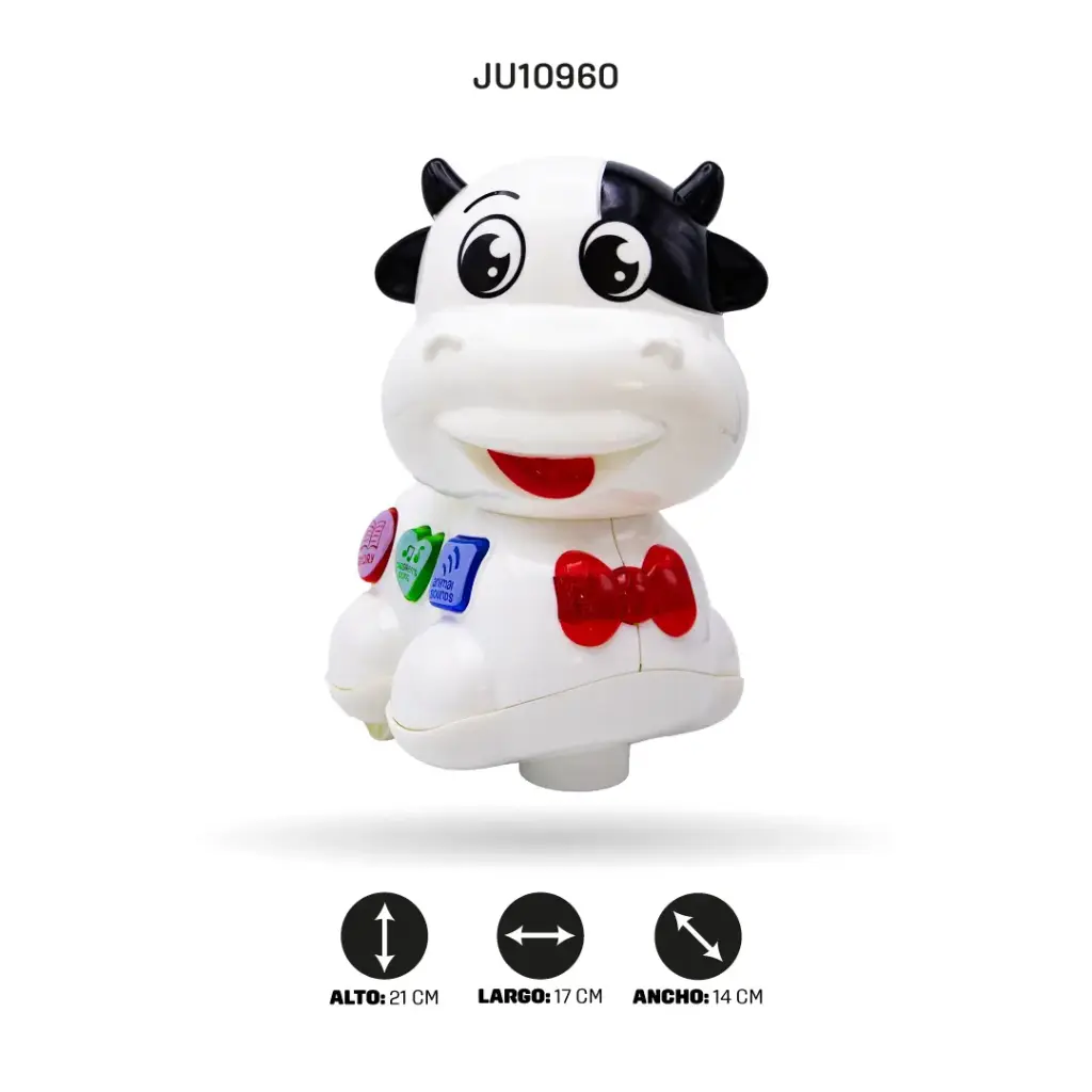 JUGUETE DE VACA CON LUZ Y SONIDO [8398-3A]