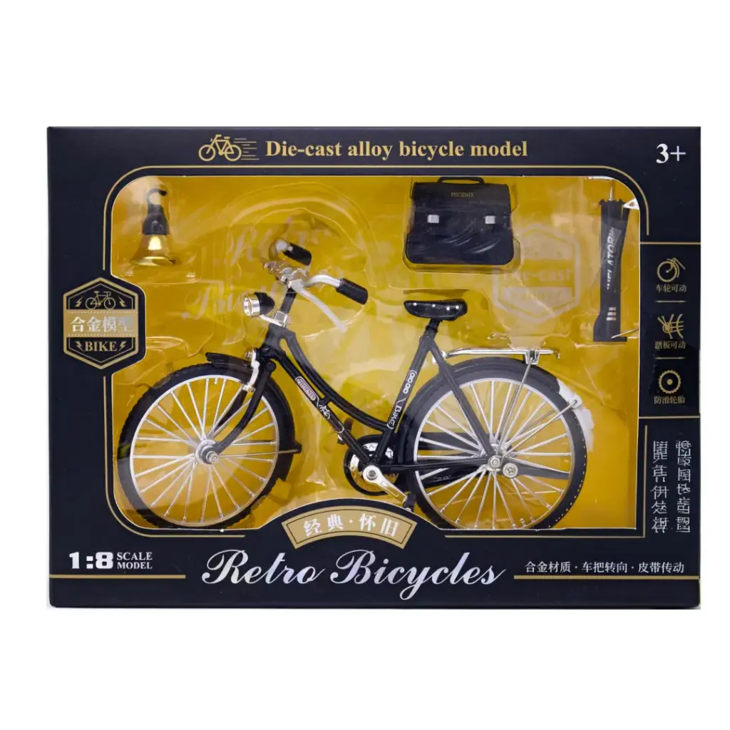 BICICLETA RETRO CON ACCESORIOS ESC. 1:8 [6699-2]