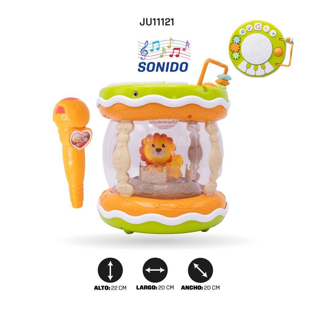 BATERIA INTELIGENTE PARA NIÑOS 2 EN 1 CON SONIDO [8880-1B]