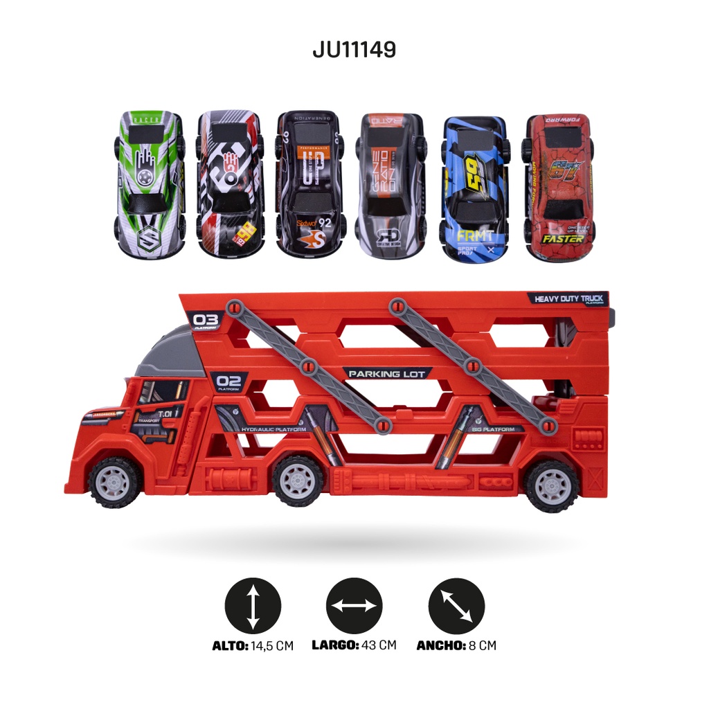 CAMION DE IMPULSO CON 6 VEHICULOS [YX32-2]
