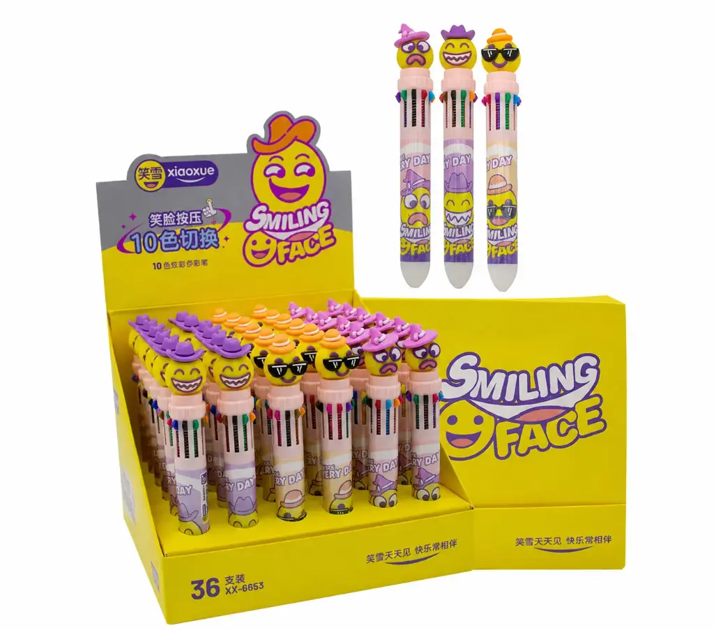 BOLIGRAFO 10 COLORES DE EMOJIS XX-6633 [PAC4562]