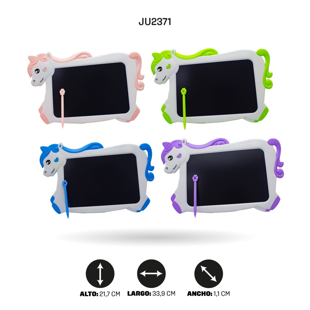 TABLERO UNICORNIO LCD, 4 MOTIVOS [PAC4746]