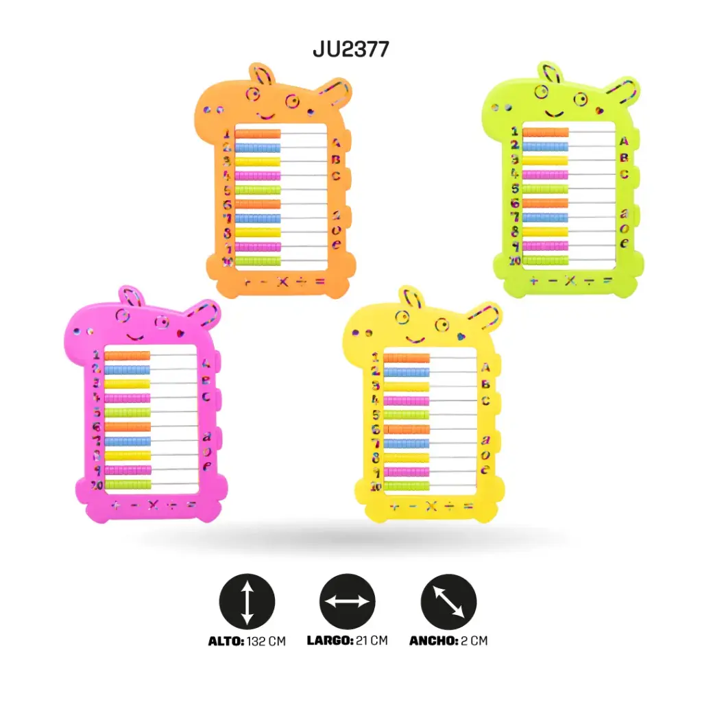 JUEGO DIDACTICO PLASTICO ABACO FIGURA HIPOPOTAMO [PAC4747]