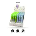 BOLIGRAFO DE DINOSAURIO CON LUZ, MINA 6 COLORES  QM-612  DISPLAY X 36 [PAC4579]