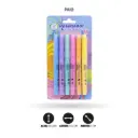 RESALTADOR AH ROYAL PUNTA BISELADA COLOR PASTEL SET X 6 UND [PA1245]