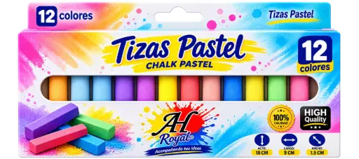 [AR102] TIZA CHALK AH ROYAL PASTEL -12 COLORES [PAC20328-102]