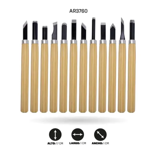 FORMONES PARA MADERA JUEGO X 12 UNIDADES [PAC2308-PAC70063-3760]