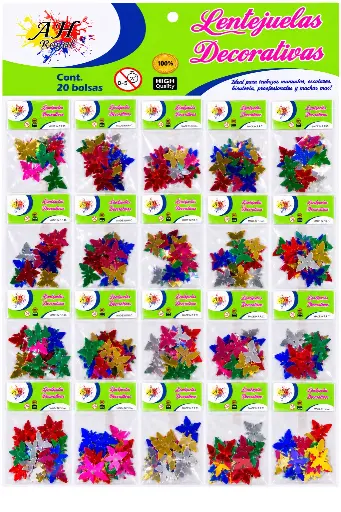 [AR3806] LENTEJUELAS AH ROYAL MARIPOSA SET X 20 UNDS [PAC70260-3806]