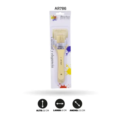 [AR786] BROCHA AH ROYAL PELO EN CERDA X 3 [PAC2214-786-PAC2214]