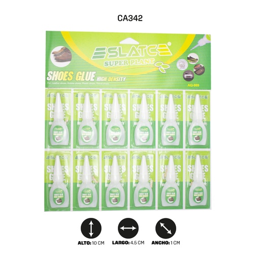 [CA342] SUPER GLUE VERDE  EN TARRO X12 UND [PAC5222-342] DG-A10 [PAC6415]