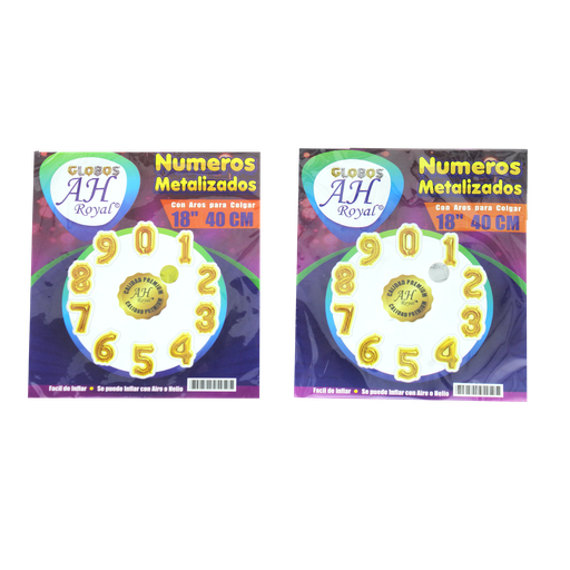 [CA4059] NUMEROS METALIZADOS DORADO Y PLATA NO.1 [PAC70611-4059]