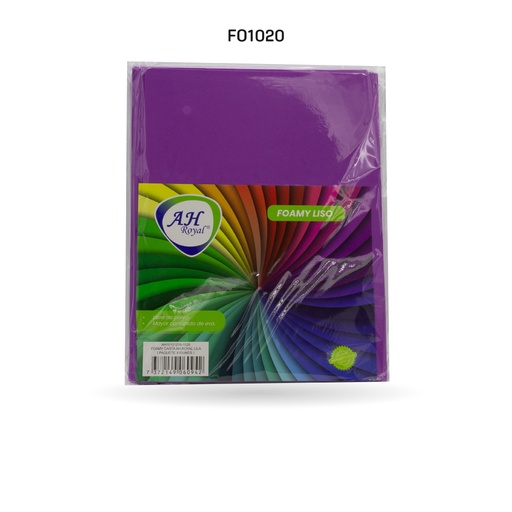 [FO1020] FOAMY CARTA AH ROYAL LILA  X 10 UNDS [AH10101215-PAC0003-1020]