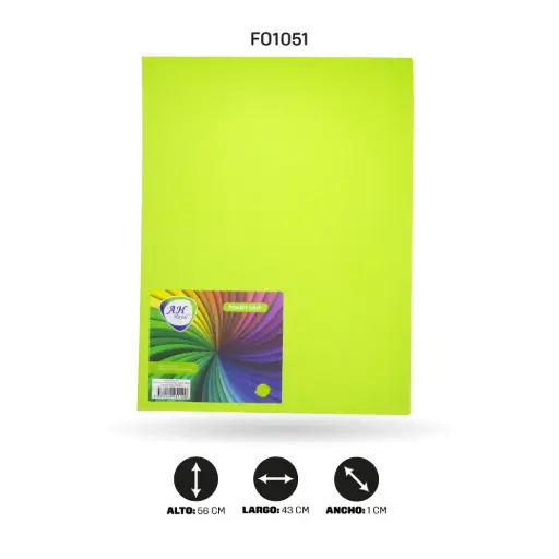 [FO1051] FOAMY 4 CARTA AH ROYAL VERDE NEON X 10 UNDS [AH28102315]