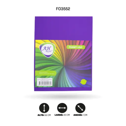 [FO3552] FOAMY 4 CARTA AH ROYAL MORADO X 10 UNDS [AH28101415-3552-AH28101415]