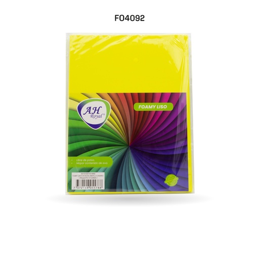 [FO4092] FOAMY CARTA AH ROYAL AMARILLO CANARIO X 10 UNDS [AH10100115-PAC40280-4092]